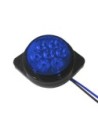 GloboStar® 115414 Πλευρικά Φώτα Όγκου Φορτηγών FLAT BULLET LED 7 SMD DC 24V Αδιάβροχο IP66 Μπλε